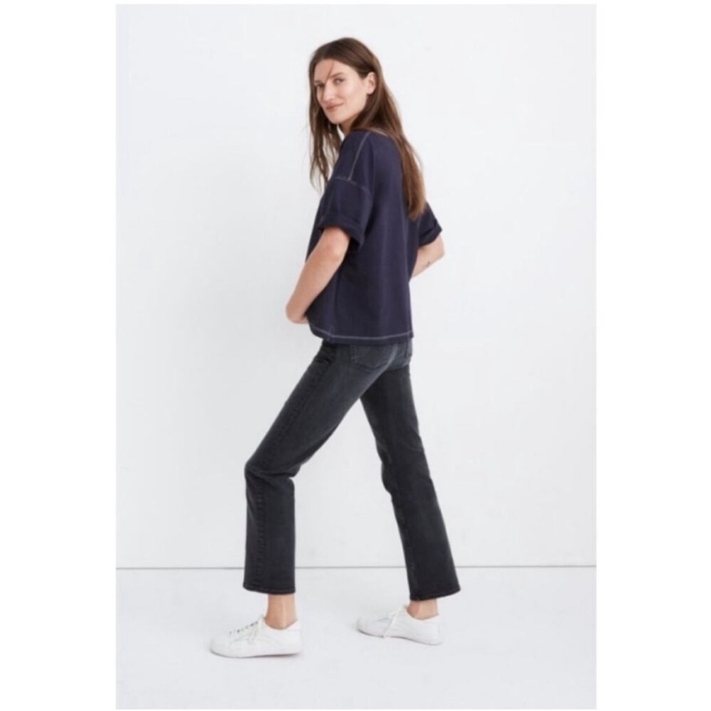 Madewell Slim Demi Boot Cut Gray Straight Leg High Riser Jeans 26